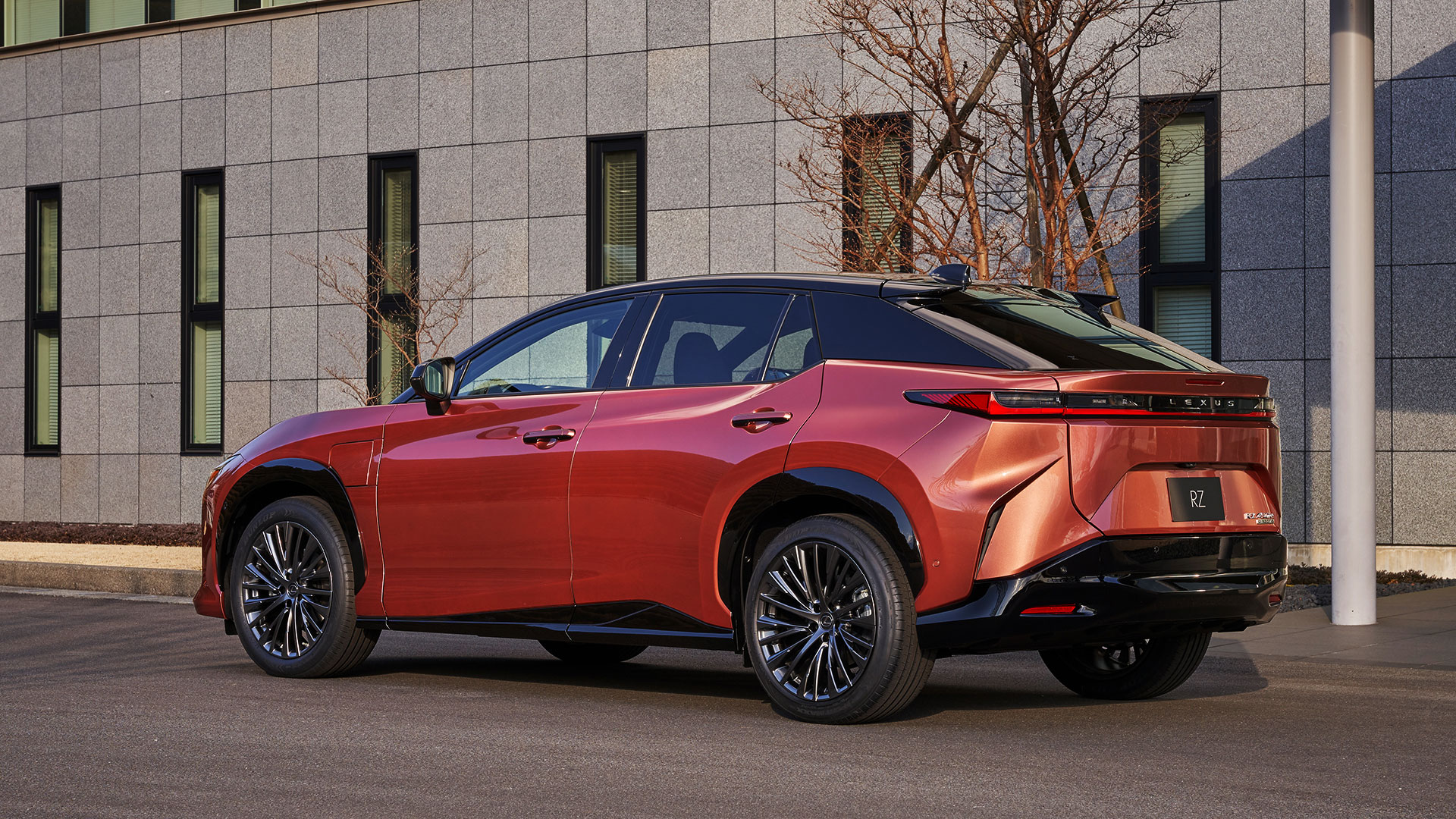The Lexus RZ 450e will be sold in Australia from mid-2023. (Overseas pre-production model shown. Australian grades, features & specifications may differ.