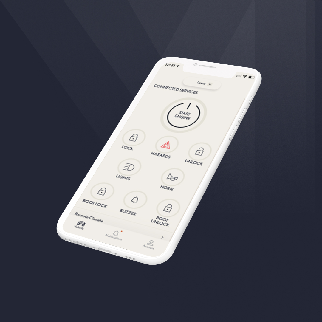 Remote Connect on a white iphone